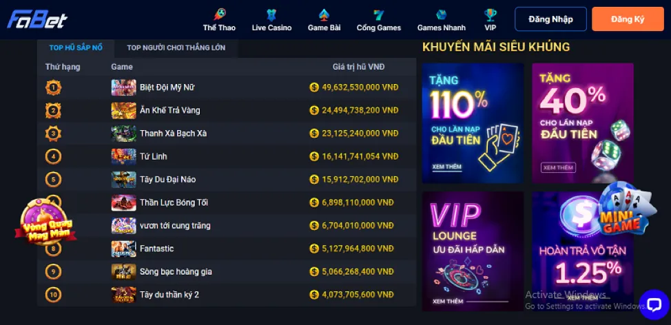 Trò chơi Nổ Hũ tại PK14